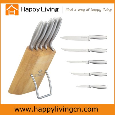 wooden knife block 5pcs knives set for sale